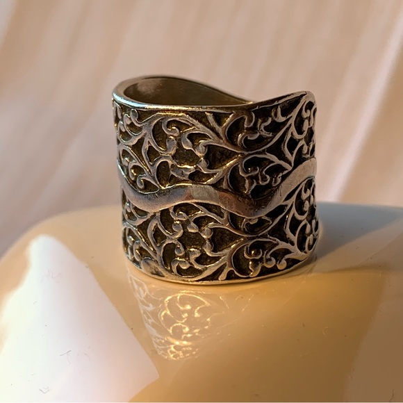 Silpada Filigree Band Ring Silver 925 Size 7 - Picture 8 of 10